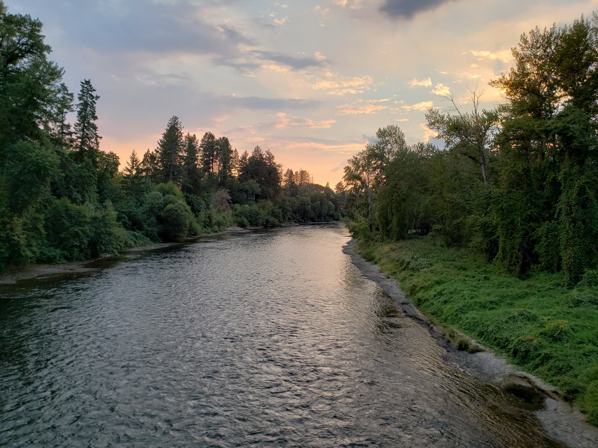 hiking at the river